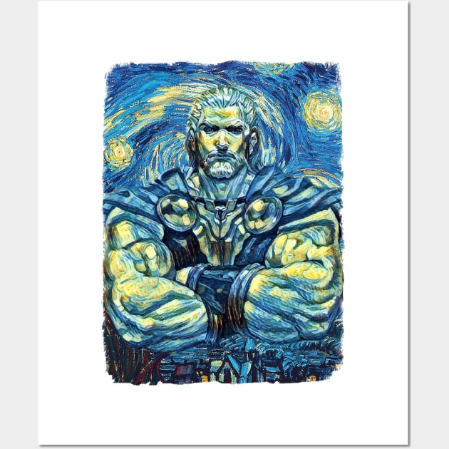 Mighty THOR Van Gogh Style Wall Art by todos